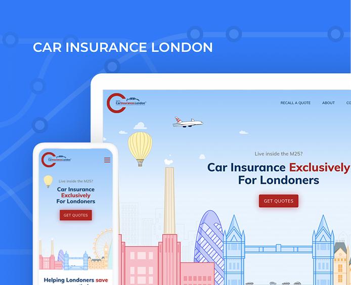 car insurance london UI/UX website