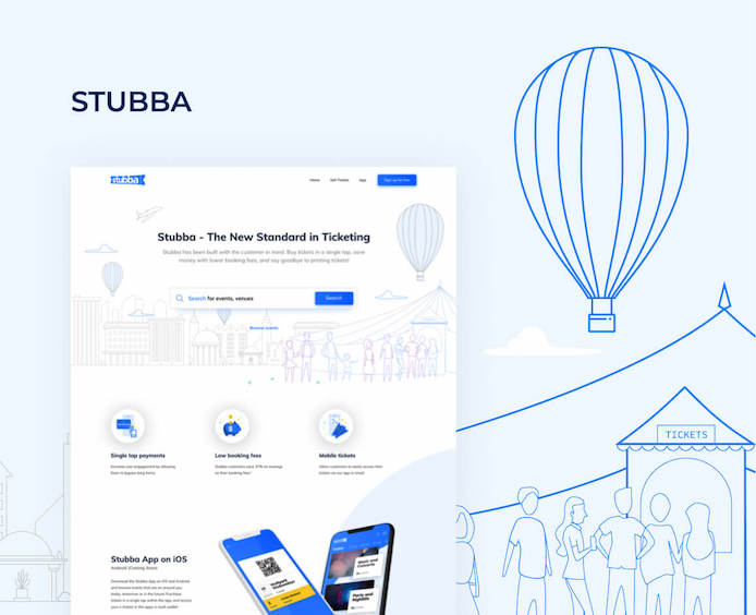 case-study-stubba UI/UX website mobile apps
